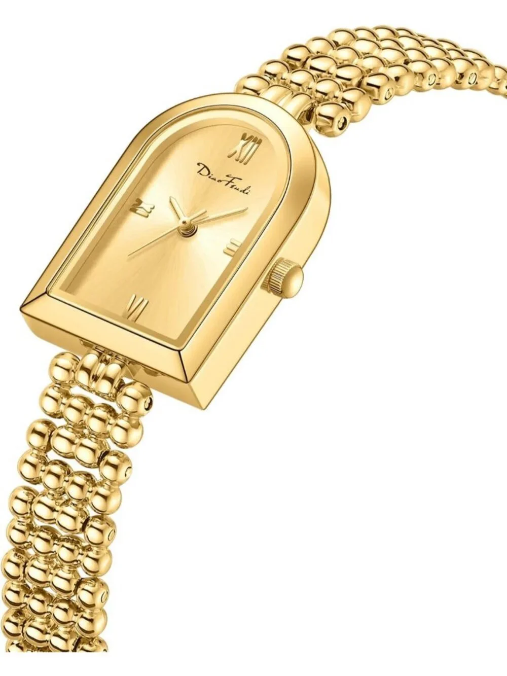 Diaofendi Women's Gold Adjustable Strap Petite Arch Elegant Waterproof Watch